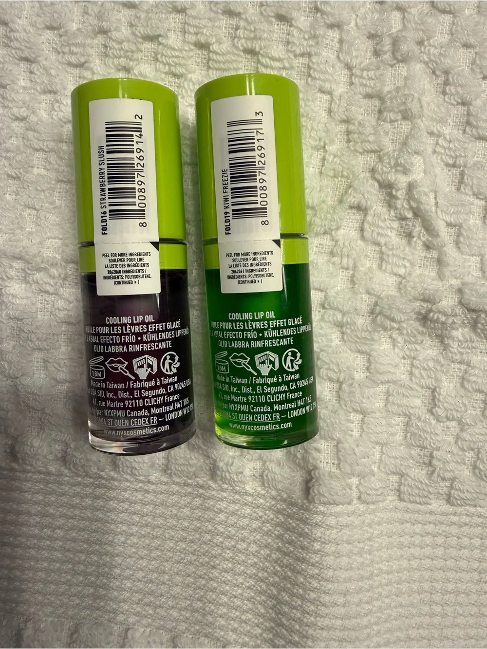 NYX Fat Oil Lip Gloss Duo — Neon Lime and Kelly Green